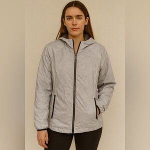 Free Country Women’s Hooded Full-Zip Jacket Gray Size M